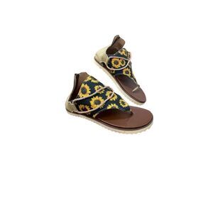 Sunflower Sandals Zip Back Size 6 lightly used